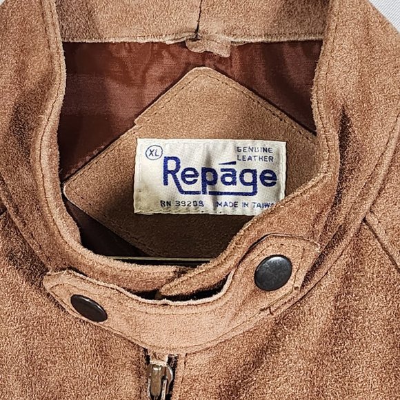 Repage Suede Leather and Knit Sweater Jacket 1980's RN 39209 Size XL - Picture 3 of 11